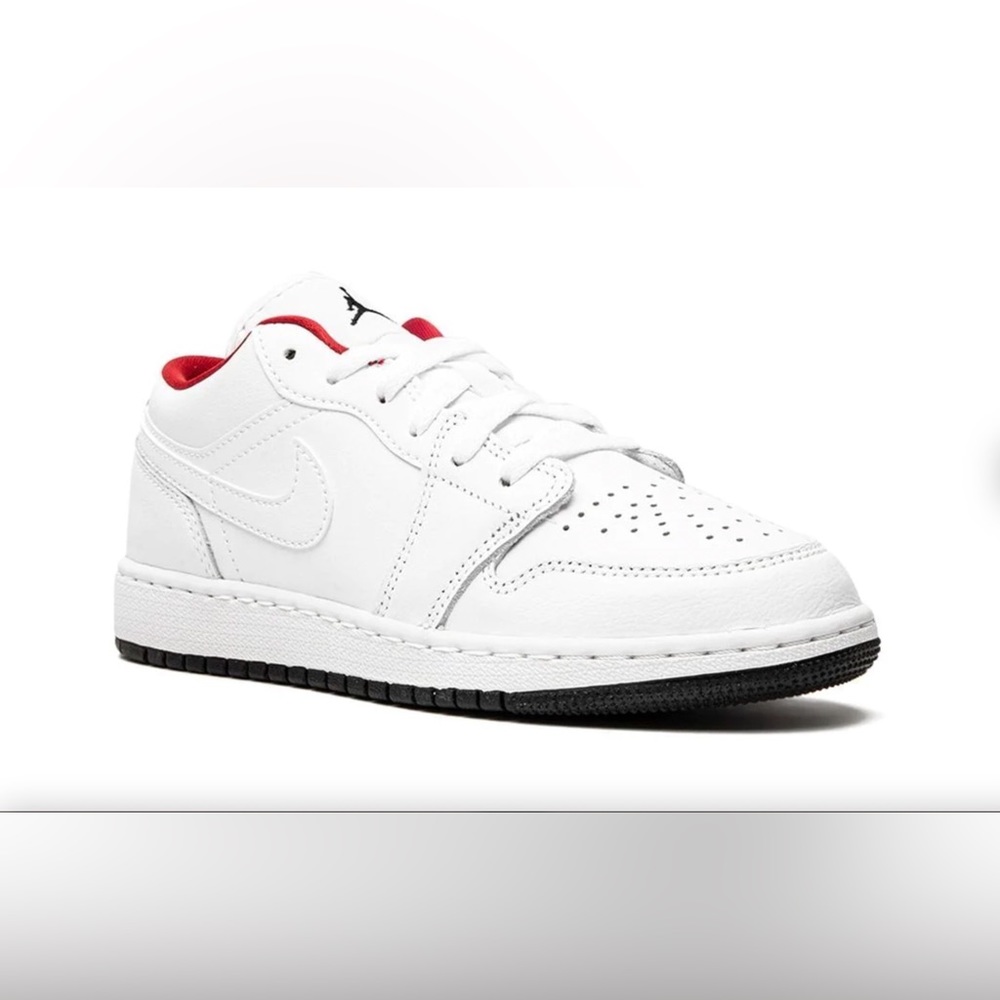 Nike Air Jordan 1 Low White/Gym Red Sneakers
